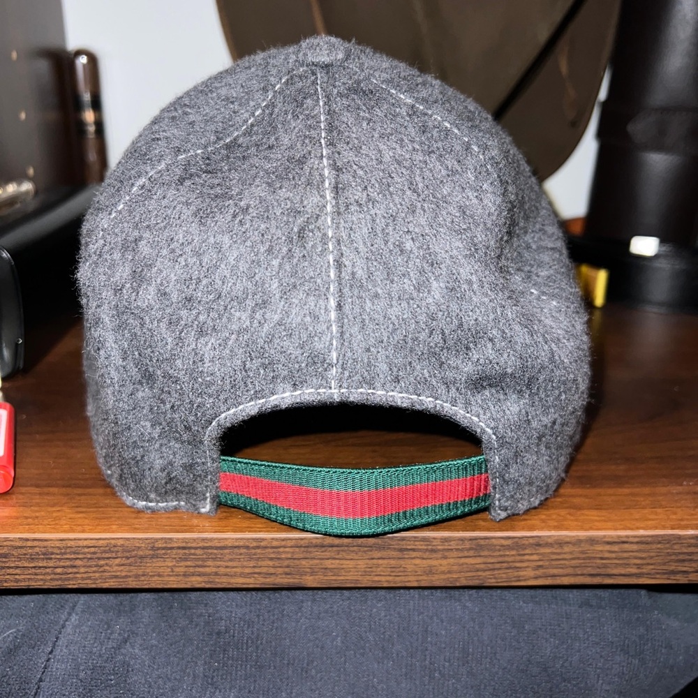 Gucci Grey Wool Baseball Cap - Picture 3 of 4